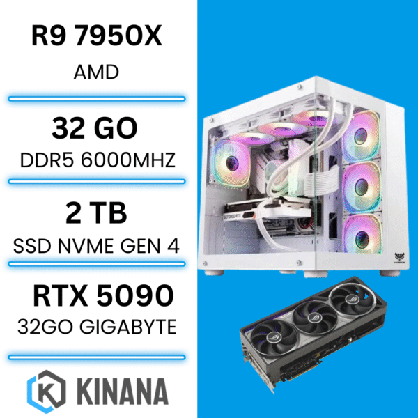 PC Gamer KINANA Ryzen 9 7950X /32 GB/2TB SSD/RTX 5090 32GB