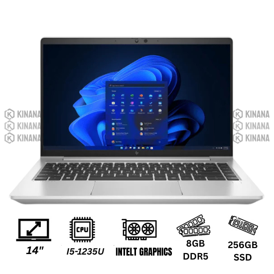 HP ELITEBOOK 640 G9 Core i5-1235U I 8Go I 256Go SSD I Win 11Pro I 14″ IPS Full HD Remis à neuf Etat 9/10