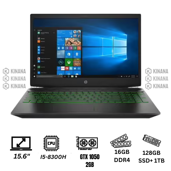 HP PAVILION GAMING 15 Core i5-8300H I 16Go I 128Go SSD I GTX 1050 2GB I Win 11Pro I 15.6″ IPS Full HD Occasion Etat 7/10