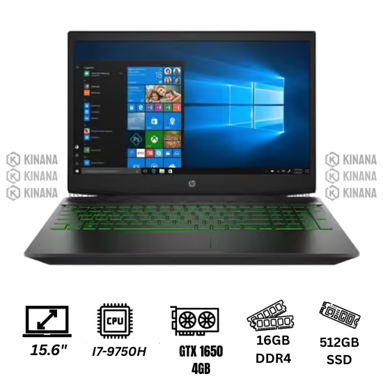 HP PAVILION GAMING 15 Core i7-9750H I 16Go I 512Go SSD I GTX 1650 4GB I Win 11Pro I 15.6″ IPS Full HD Occasion Etat 7/10