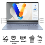 Ordinateur Portable ASUS VIVOBOOK S15 Snapdragon X Plus I 16Go I 512Go SSD I Win 11Pro I 15'6″ OLED WQHD+ Neuf