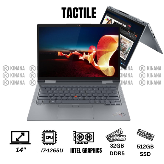 Ordinateur Portable Lenovo ThinkPad X1 Yoga Gen 7 AZERTY Core i7-1185G7 I 16Go I 512Go SSD I Win 11Pro I 14″ IPS Full HD Remis à neuf Etat 9/10